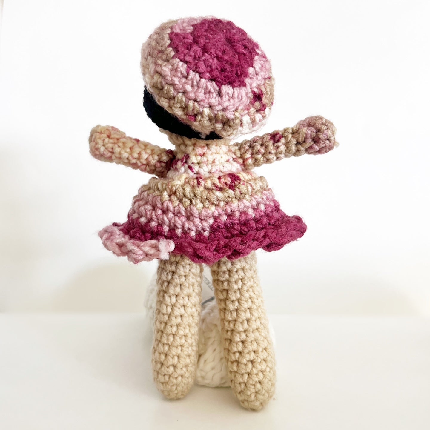 Multi-Rose Beret Crochet Doll