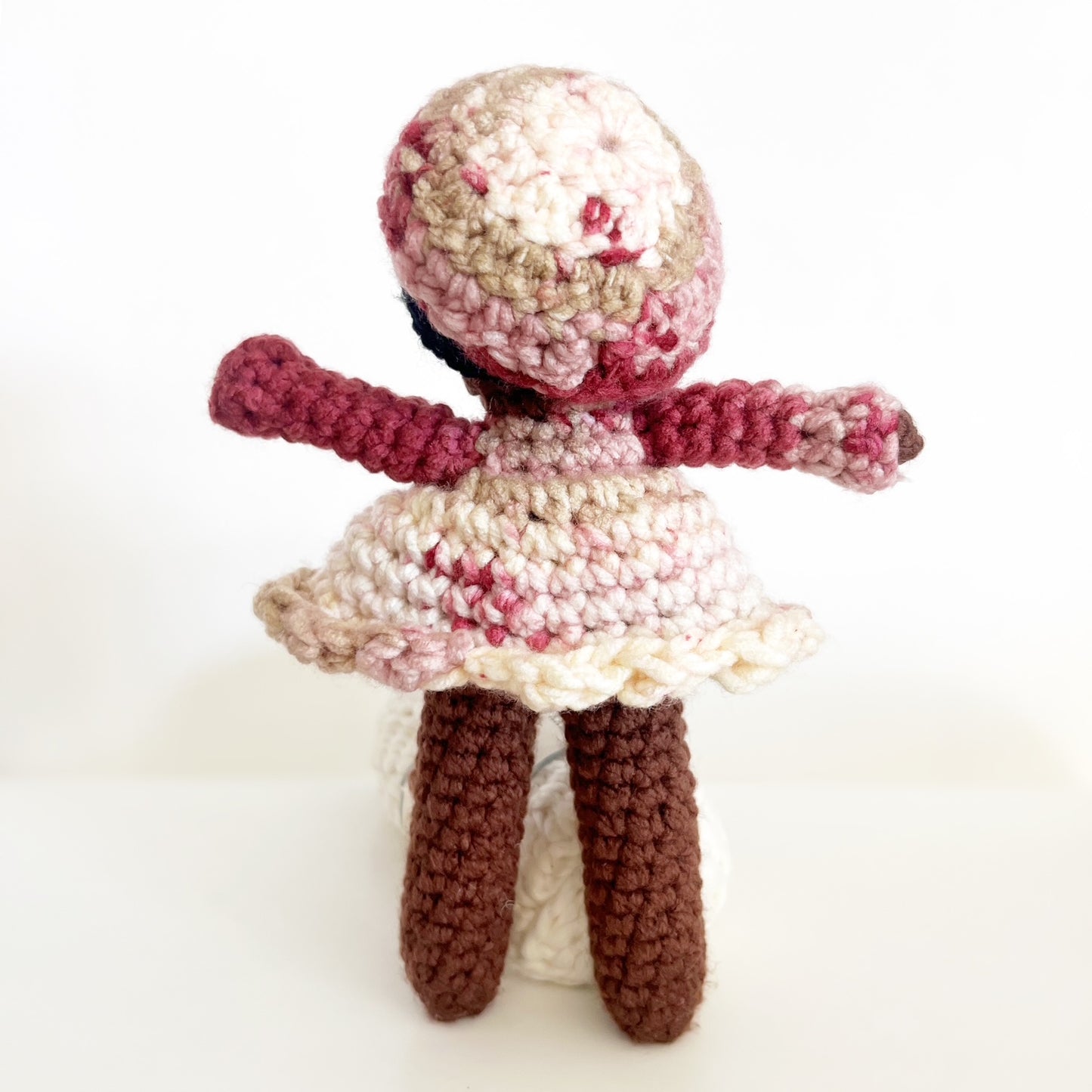 Multi-Rose Beret Crochet Doll