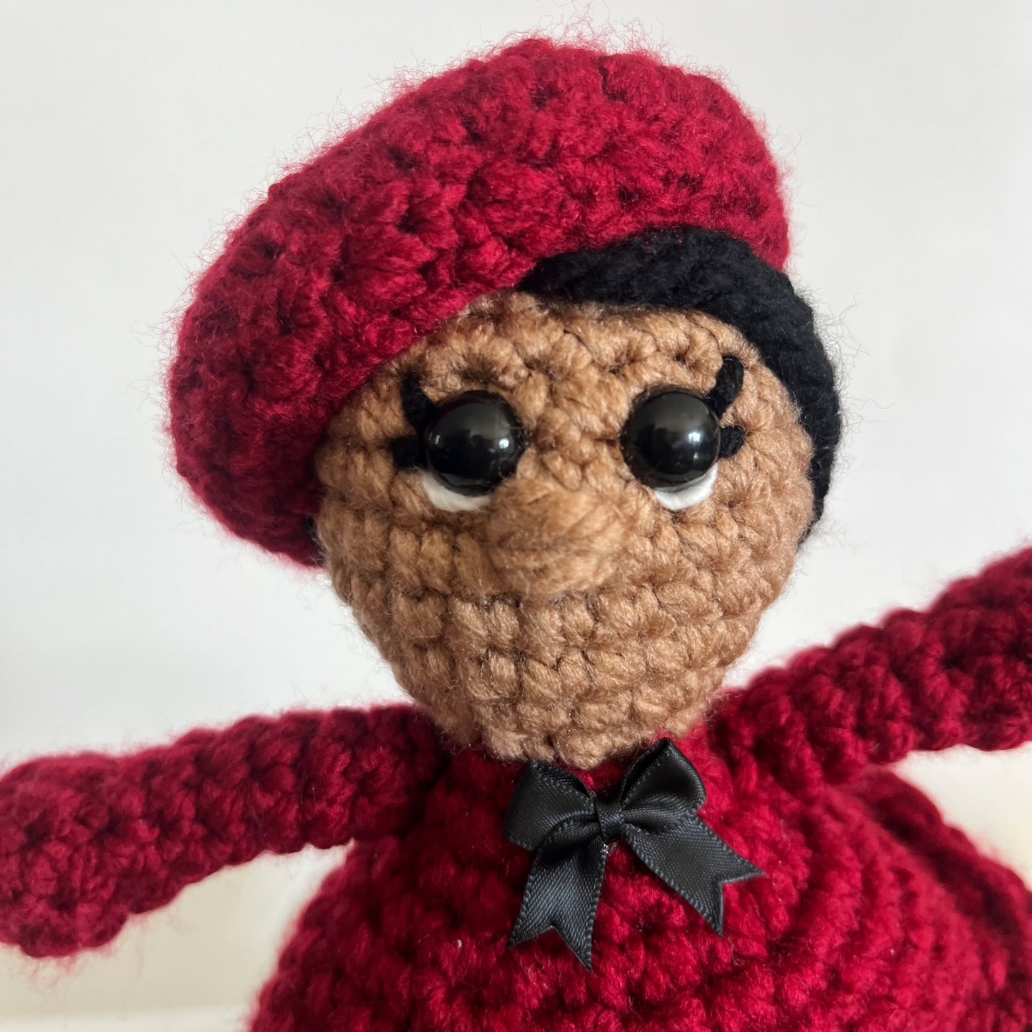 Red Beret Crochet Doll