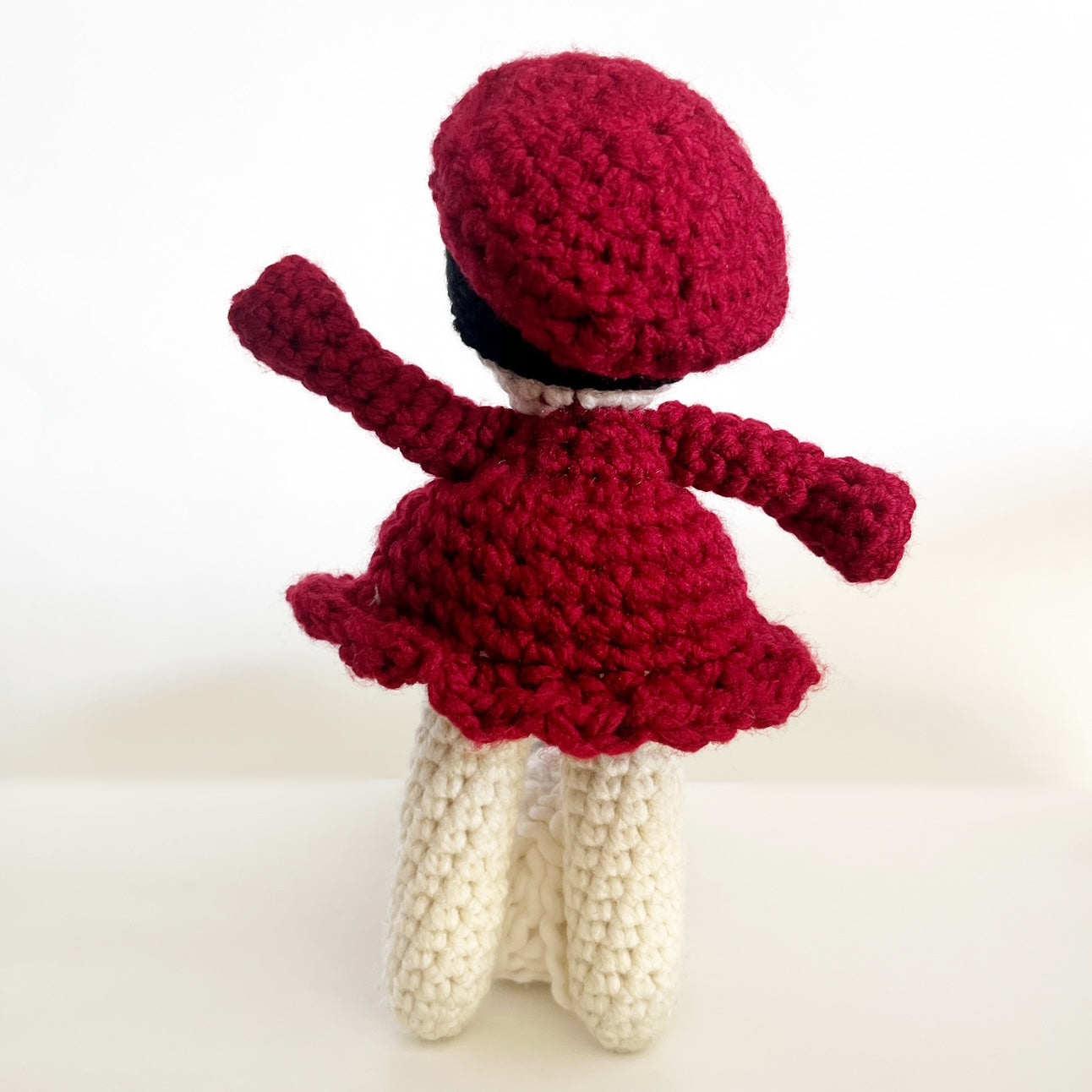 Red Beret Crochet Doll