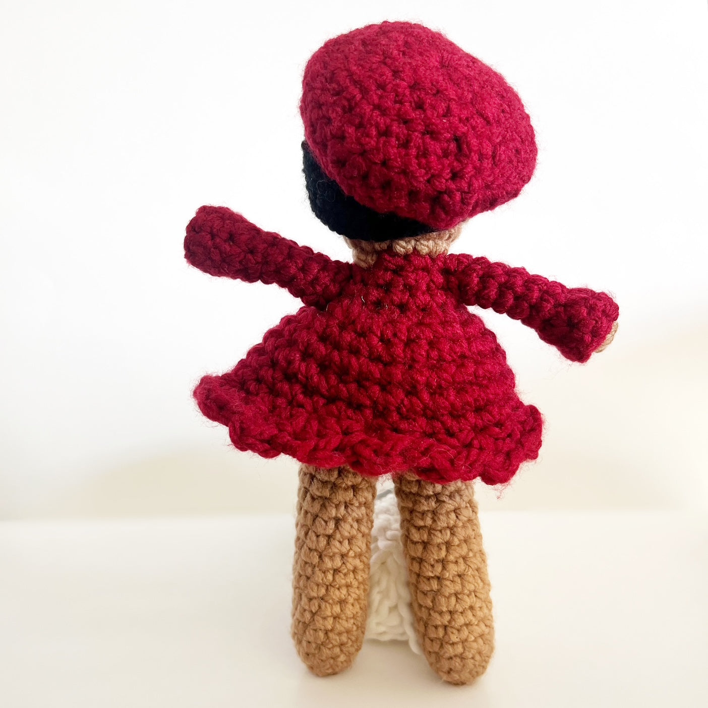 Red Beret Crochet Doll