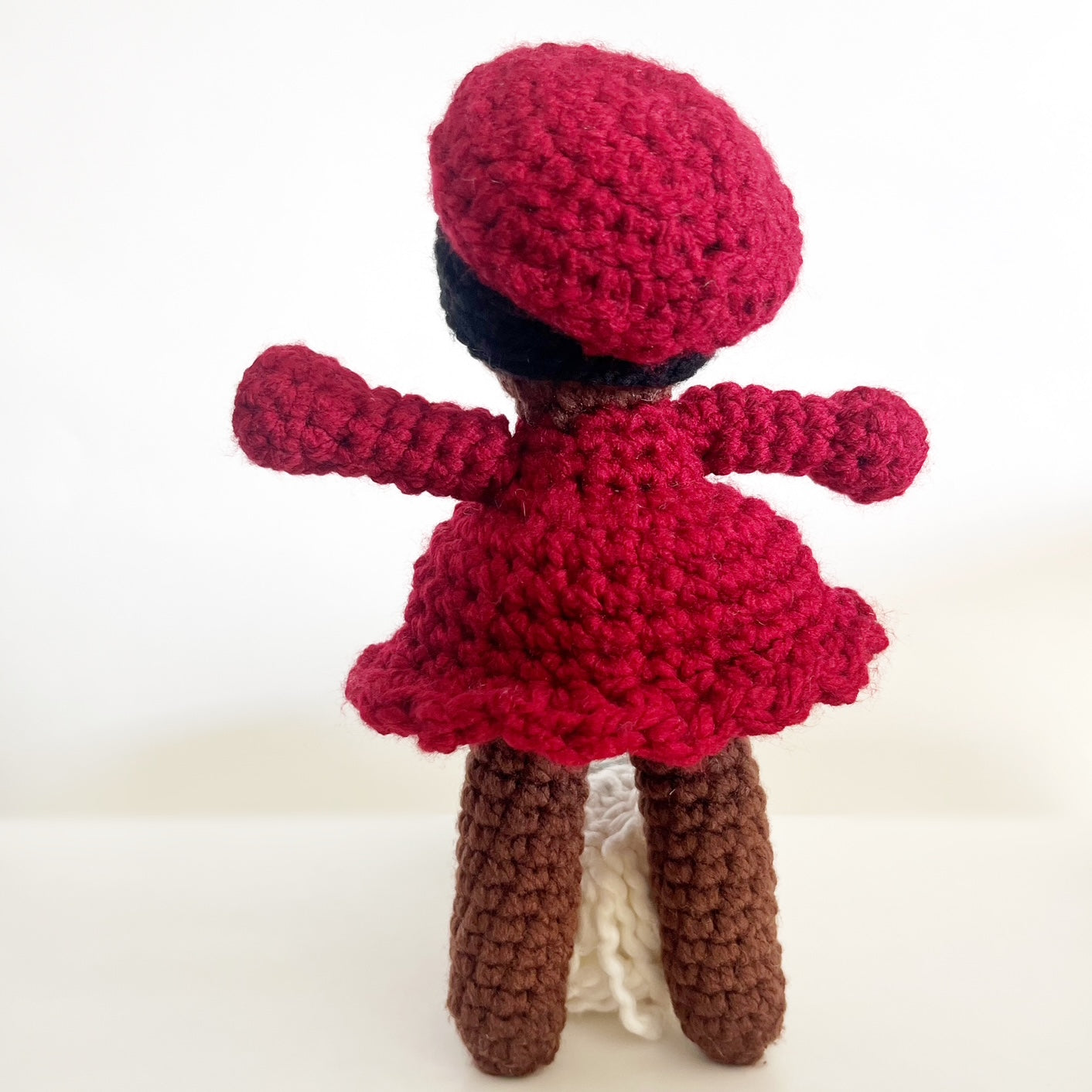 Red Beret Crochet Doll